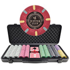Jupiter Club 43mm Oversized Pre-built Poker Chip Set (500-count)