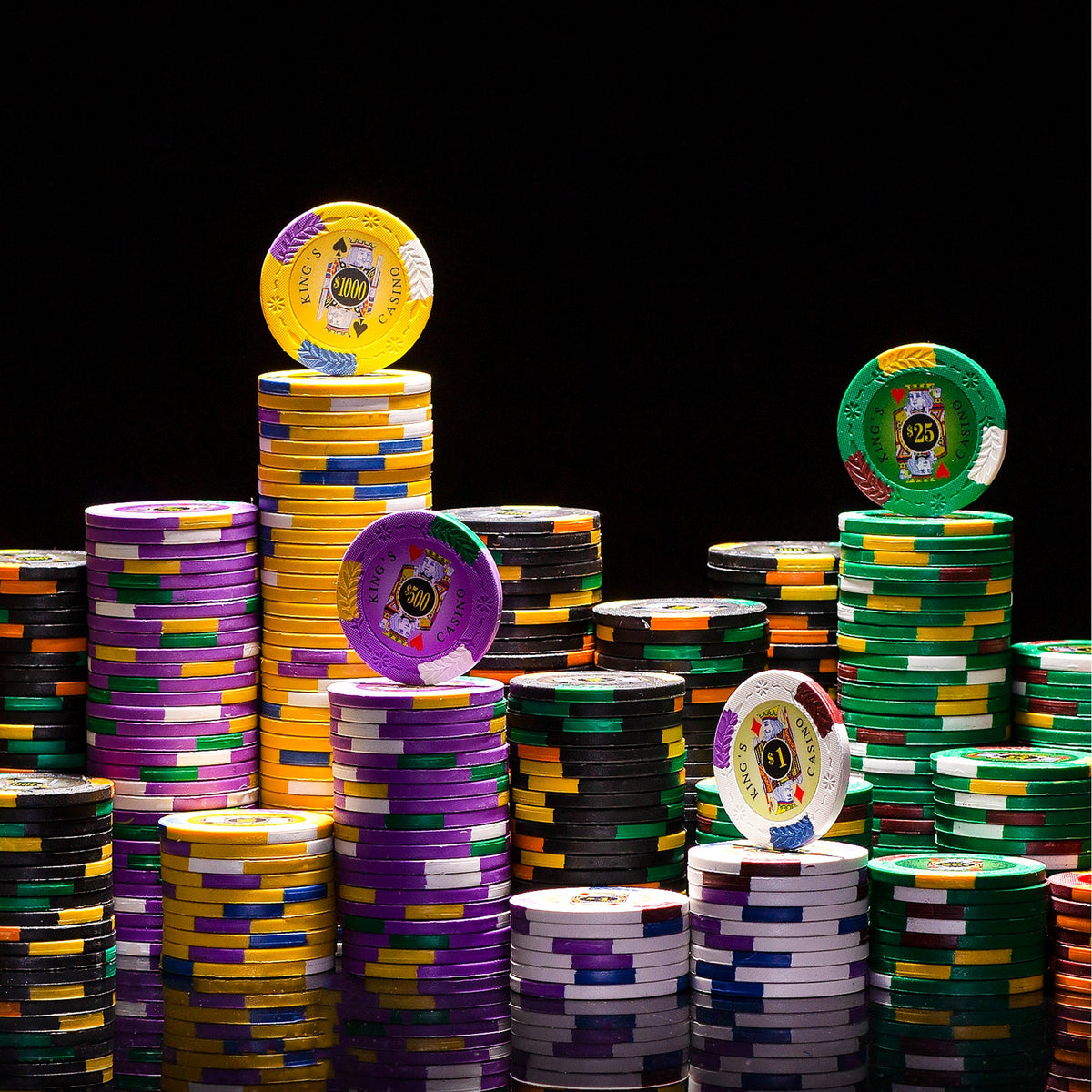 King's Casino Pre-built Poker Chip Set