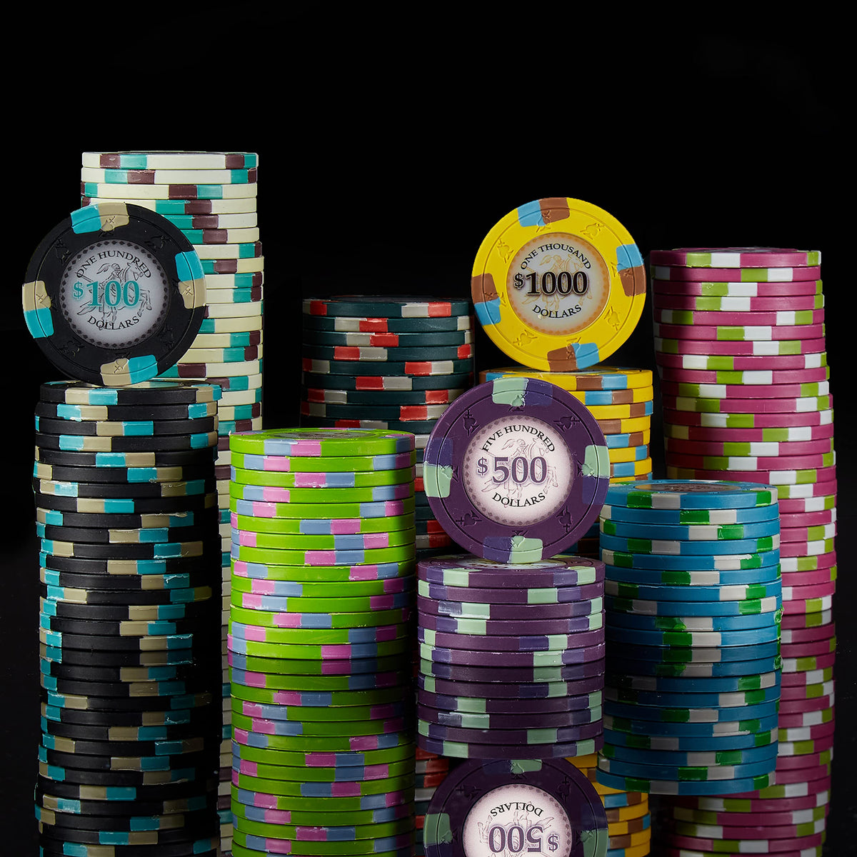 Poker Knights Pre-built Poker Chip Set