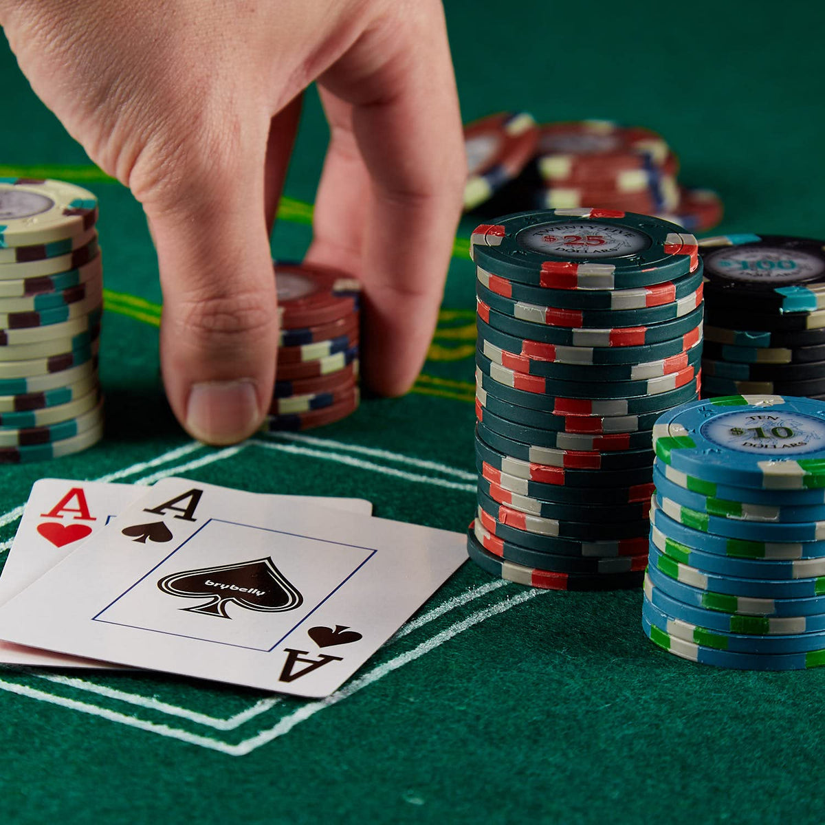 Poker Knights Pre-built Poker Chip Set