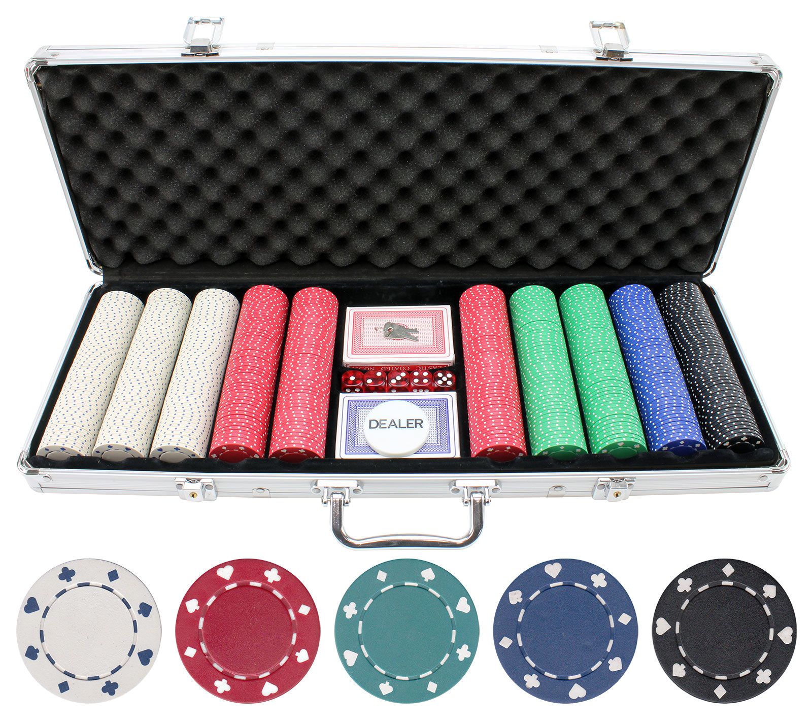 500pc Suited Poker Chip Set